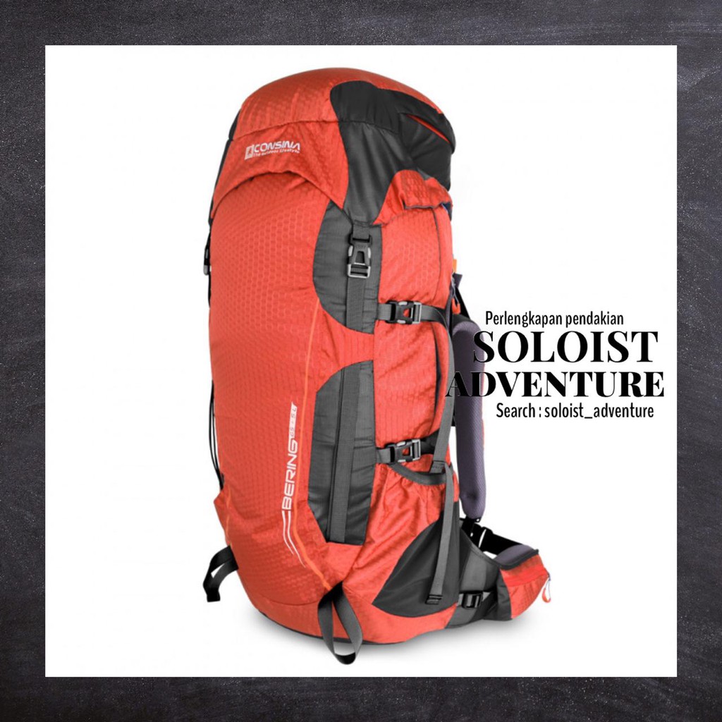 TAS GUNUNG / TAS CARRIER CONSINA BERING 65L+5L FREE RAIN COVER | TAS KERIL CONSINA ORI 100%