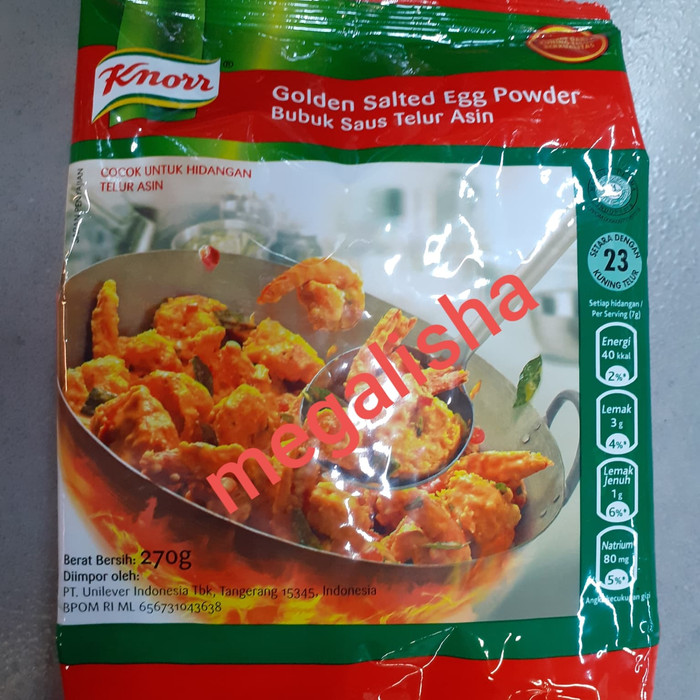 

PRODUK TERBARU - KNORR GOLDEN SALTED EGG POWDER / BUBUK TELUR ASIN 270 GR