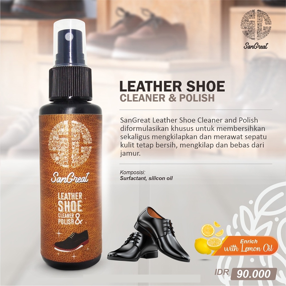 Pembersih dan Pengkilap Sepatu Kulit - Natural Leather Shoe Cleaner &amp; Polish