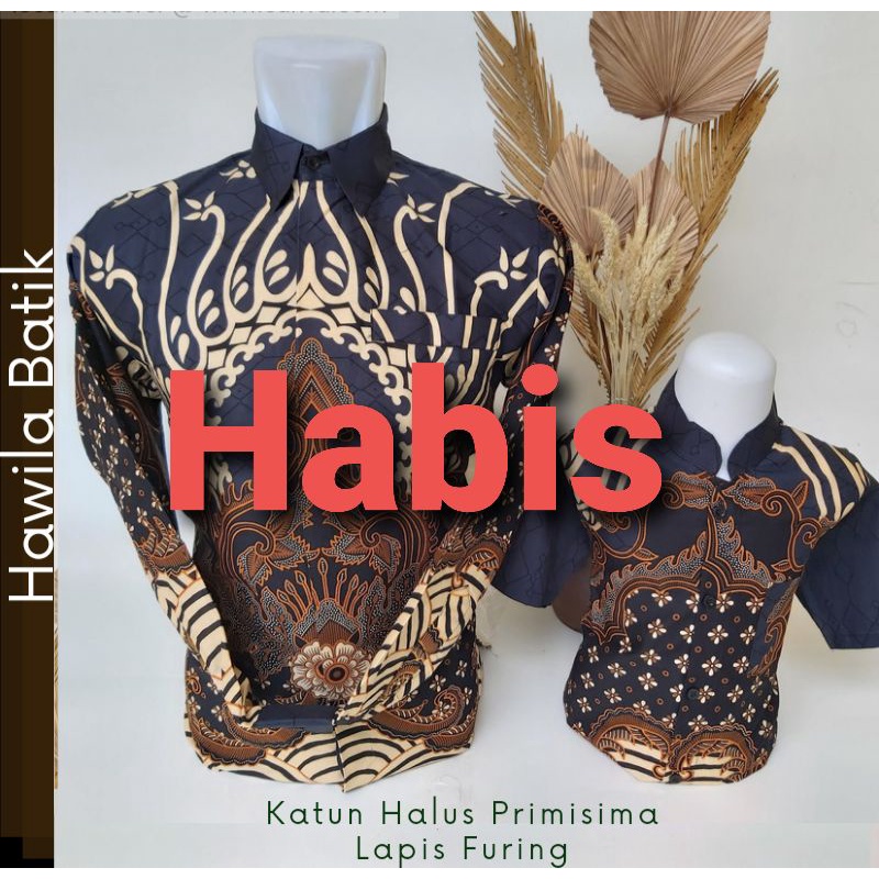 Batik Couple Ayah Anak Katun Premium Lapis Furing