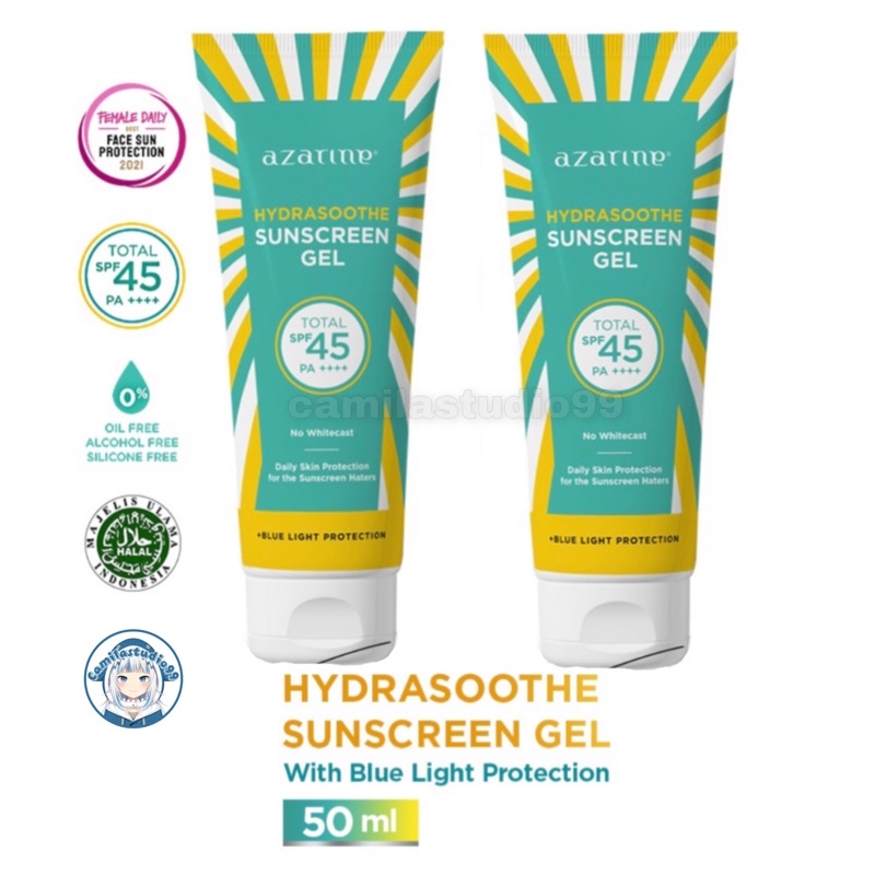 Azarine Hydrasoothe Sunscreen Gel SPF45 PA++++ 50ml | Sunscreen Azarine Gel