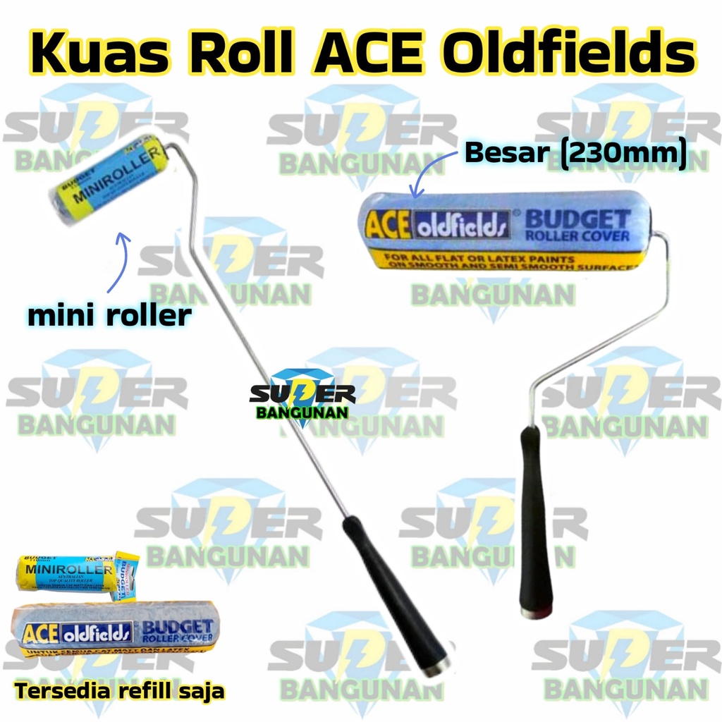 Kuas Roll ACE Oldfields / Kuas Roll Cat Tembok