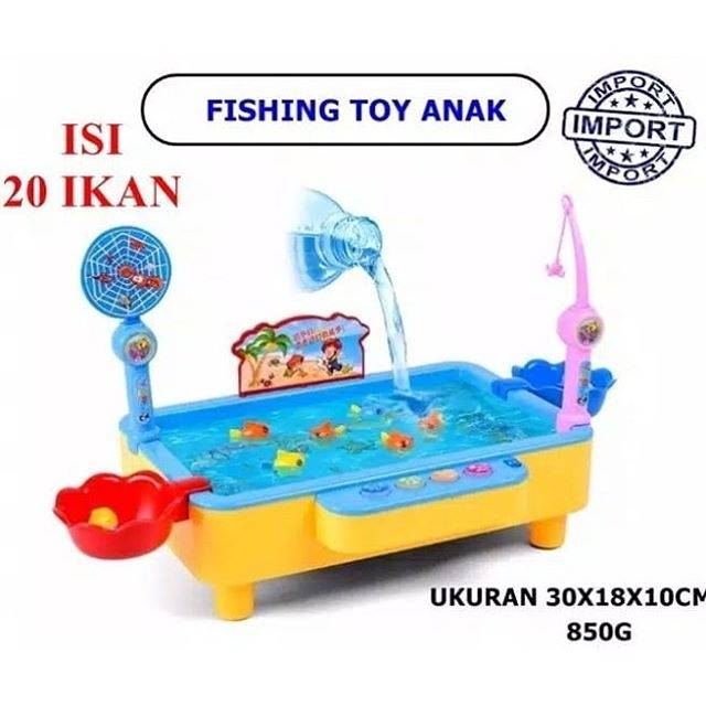 Mainan Pancing Elektrik Ikan Magnet - ikan 20 pcs