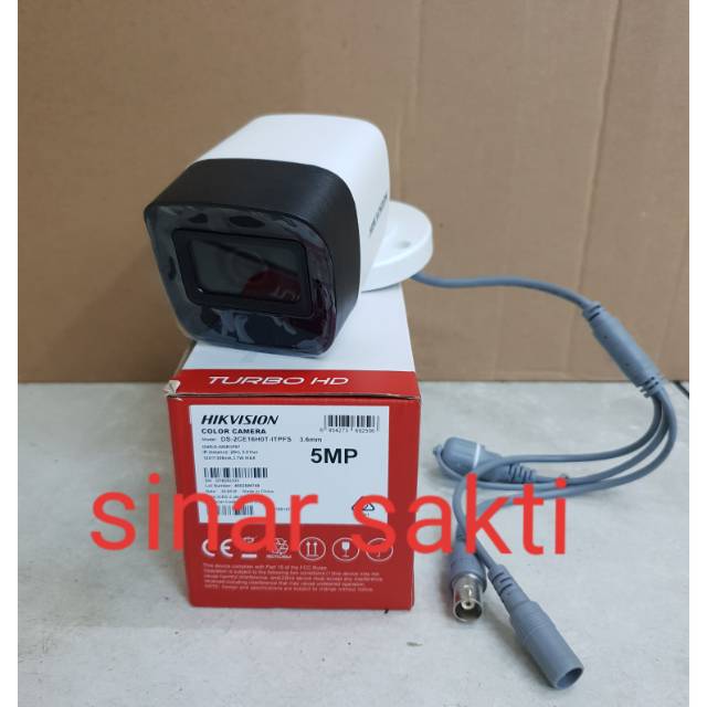 CAMERA CCTV OUTDOOR HIKVISION DS-2CE16HOT-ITPFS 5MP INCLUDE AUDIO/MIC CCTV ORIGINAL