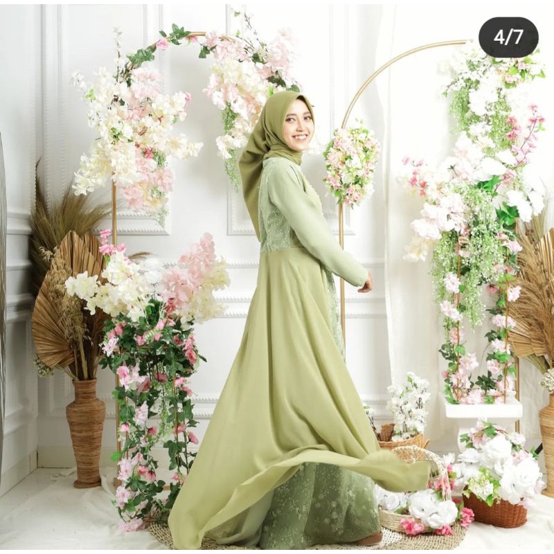 kanza dress-gaun kondangan-gaun muslimah-gaun terbaru-gaun mewah