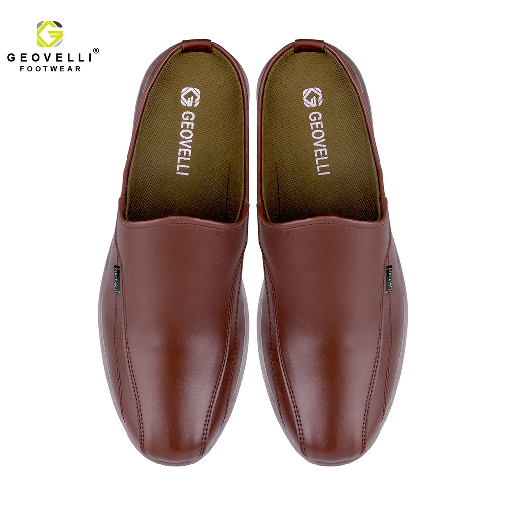 GVL GEOVELLI | Sandal Sepatu Pria Bustong Kasual Formal G-1953 Coklat Sandal Pria Laki Rapih Elegan SantaI nyaman di pakai