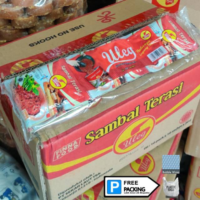 Finna Sambal Uleg Terasi Sachet Pack Renceng 10 x 20gr