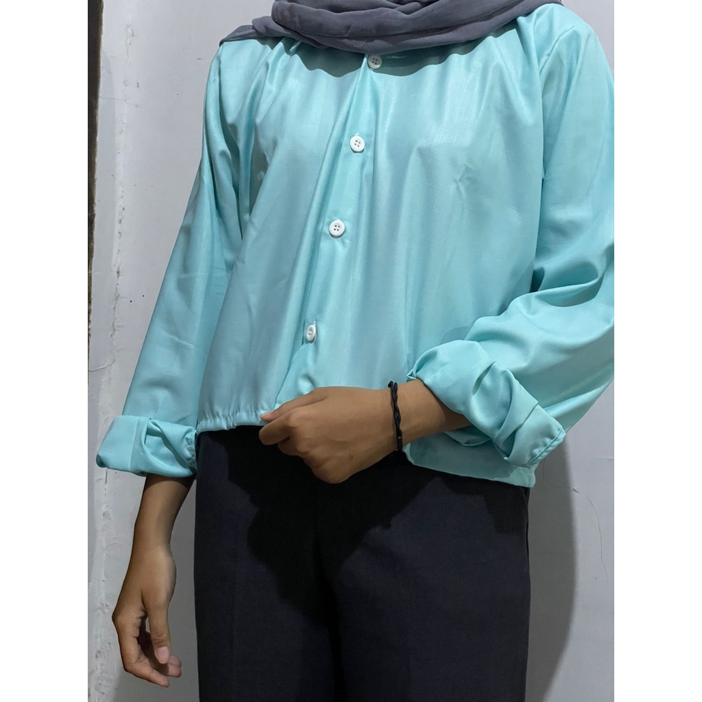 kemeja wanita / croptop shirt / outer murah meriah