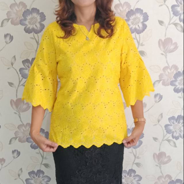 Blouse katun semi pink butik