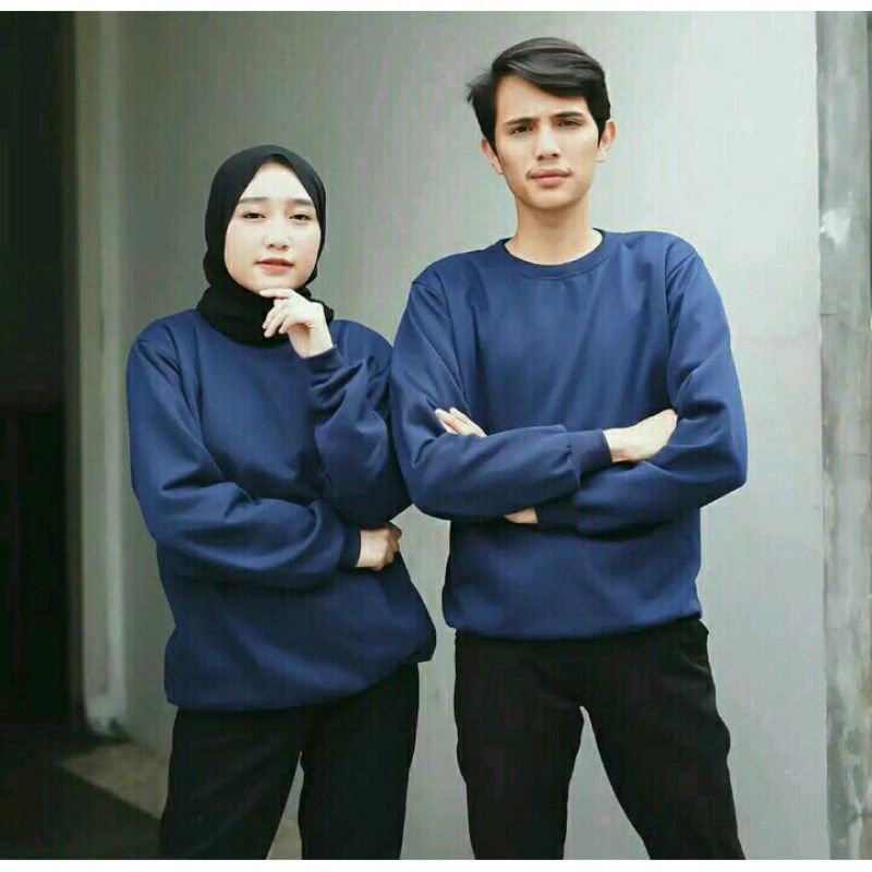 Jaket polos Crewneck polos | sweater polos | sweater basic UNISEX(pria&amp;Wanita)