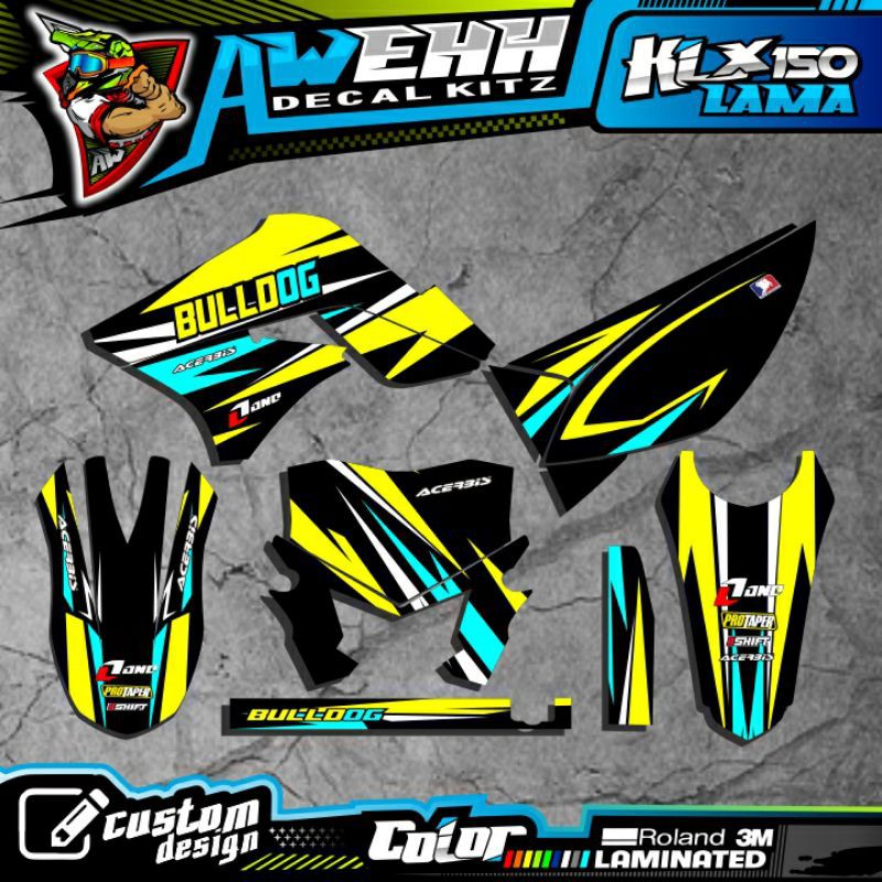 DECAL KLX LAMA KLX 150 S DTRACKER LAMA KUNING TOSKA