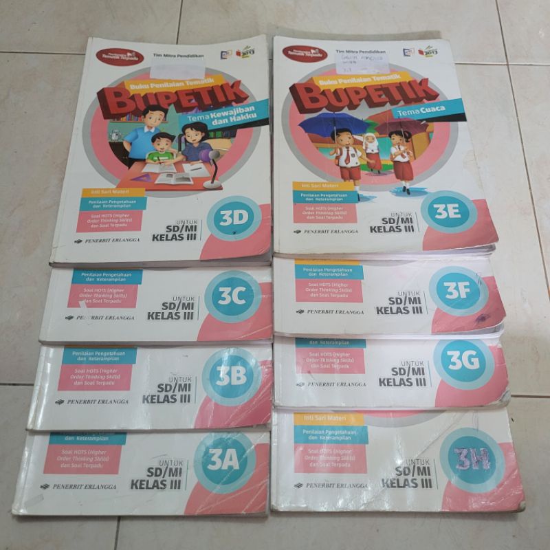 BUKU BEKAS BUPETIK KELAS 3 SD K13 REVISI ERLANGGA