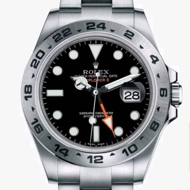 Jam Tangan Pria Rolex Explorer Swiss Eta Black Dial