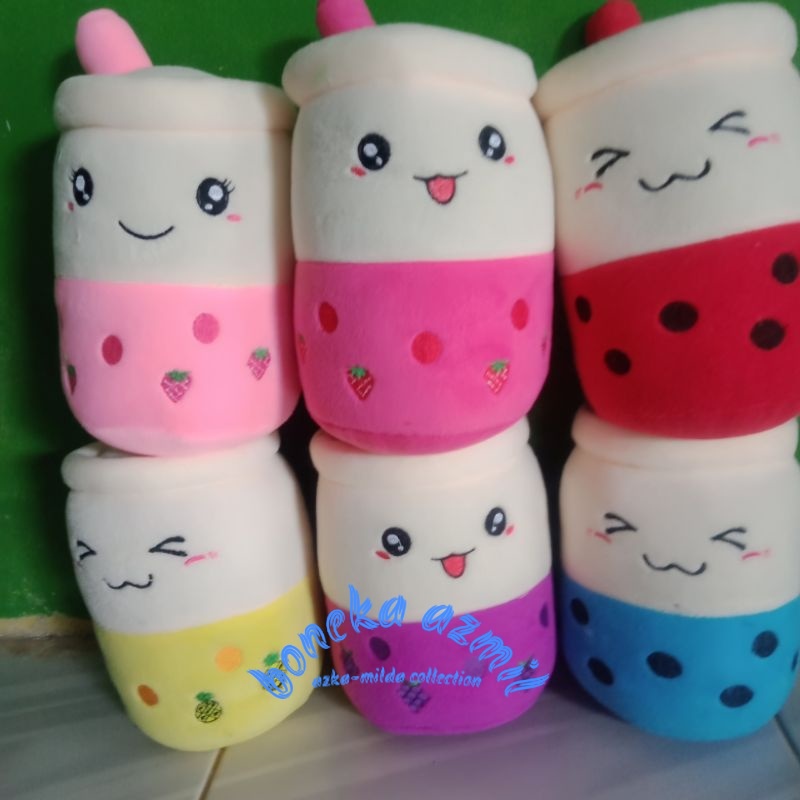 Boneka Boba bubble milk tea paduan warna size m