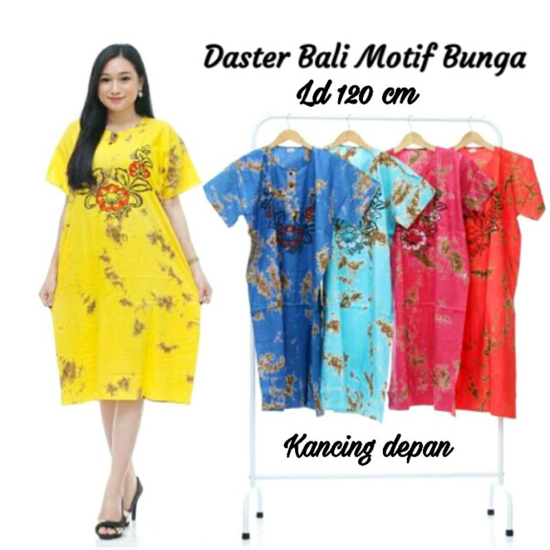 Daster Bali Jumbo Rayon Tebal PREMIUM Kancing Depan Busui Frendly