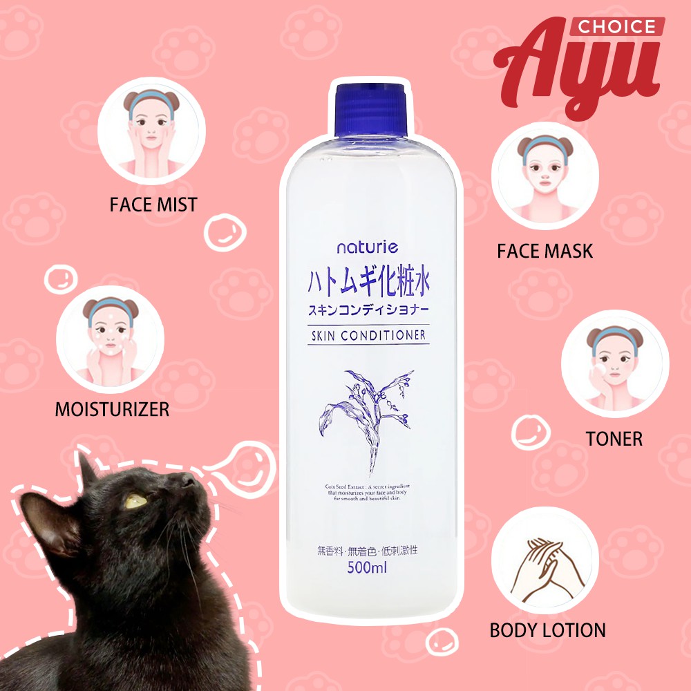 HATOMUGI/NATURIE  SKIN CONDITIONER 500ML JAPAN FULL SIZE TONER ORIGINAL