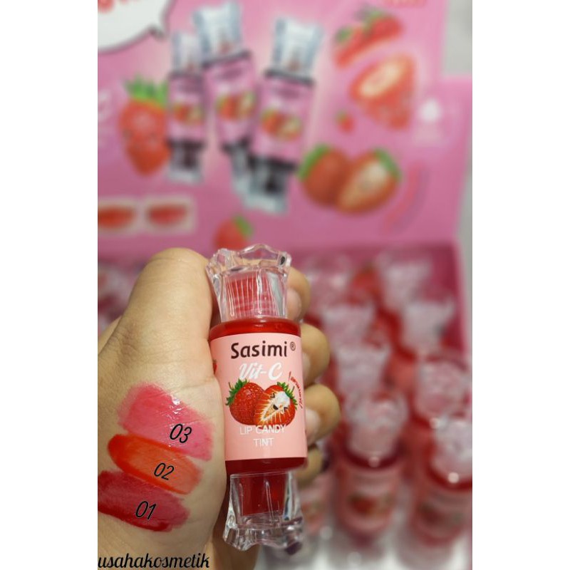 PROMO BESAR LIP TINT CANDY SASIMI STOBERRY VIT C BIBIR NO.S-1980