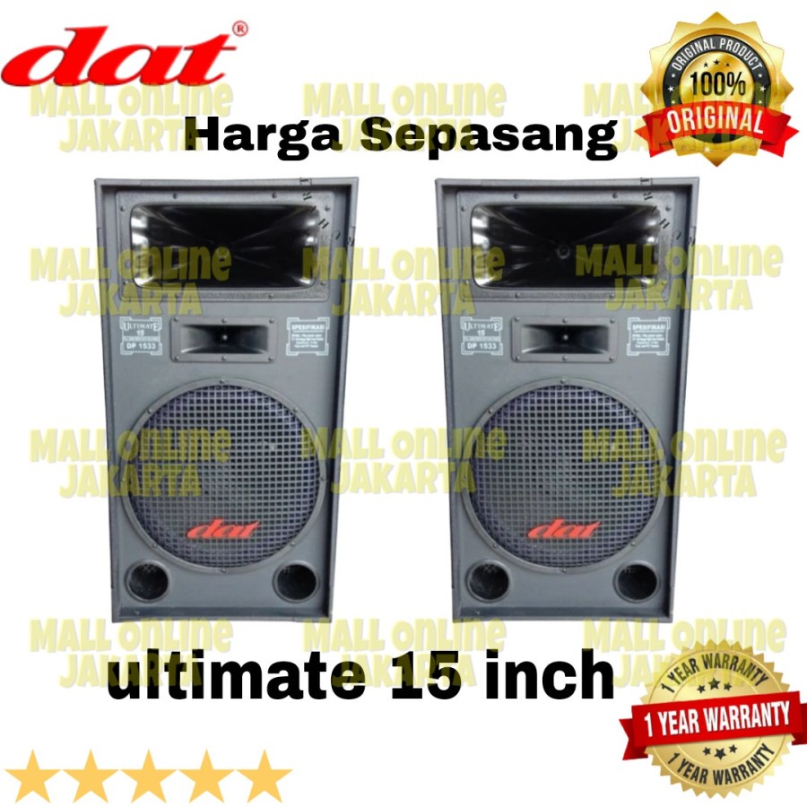 Paket sound system 15 inch Dat karaoke outdoor indoor A