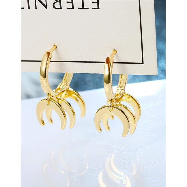 LRC Anting Tusuk Fashion Crescent Geometric Earrings D46083