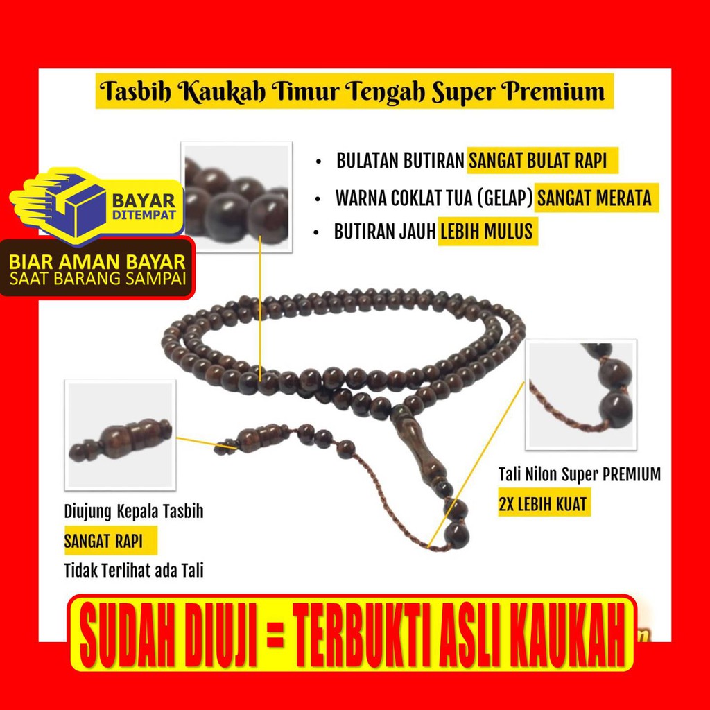 ASLI MESIR, TASBIH KOKKA 8 MM ASLI Kaukah Mesir Asli