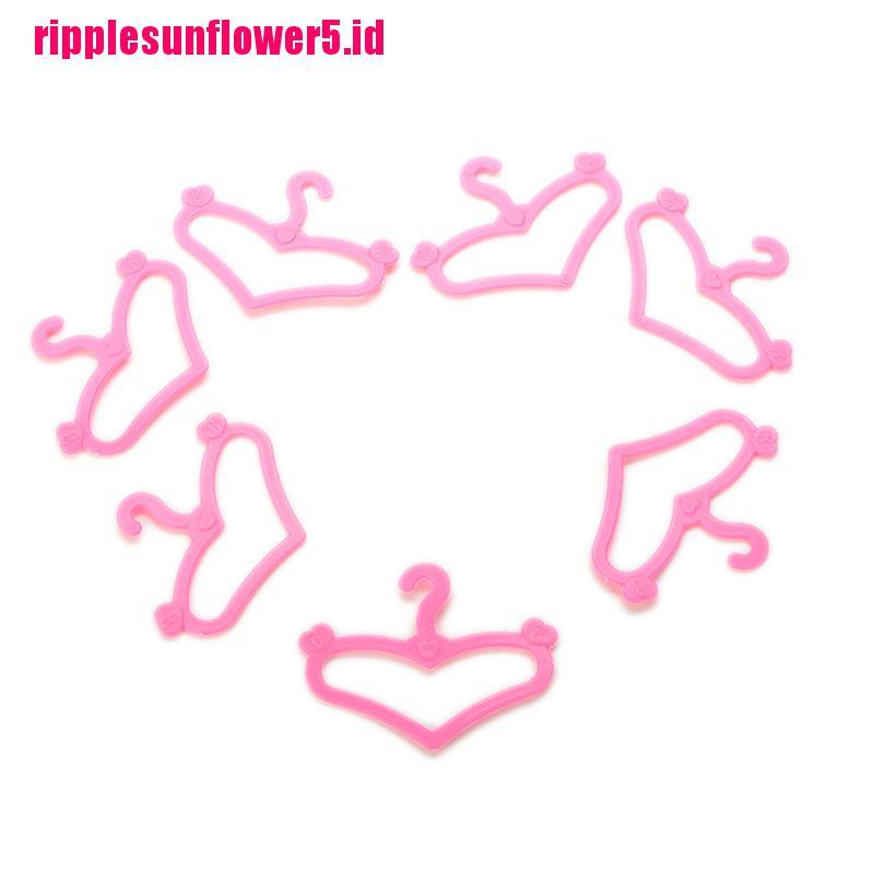 50pcs Gantungan Baju Warna Pink Untuk Boneka Barbie