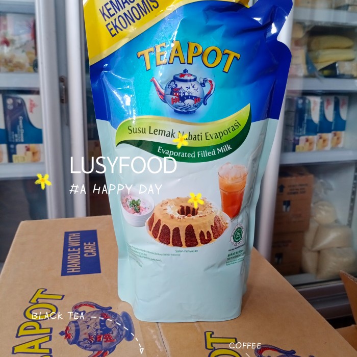 

Teapot Susu evaporasi kemasan pouch 1kg
