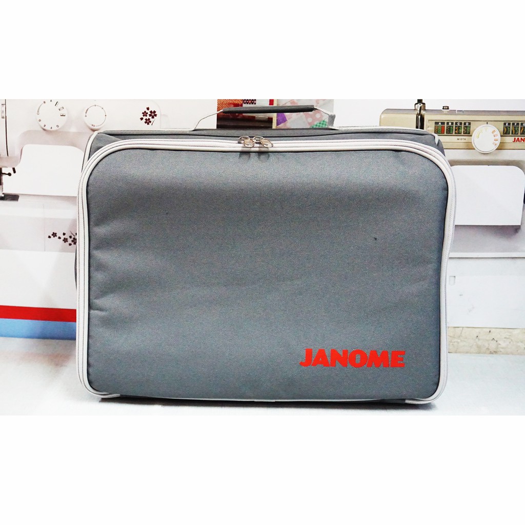 tas mesin jahit merk janome/carry case sewing machine janome - abu