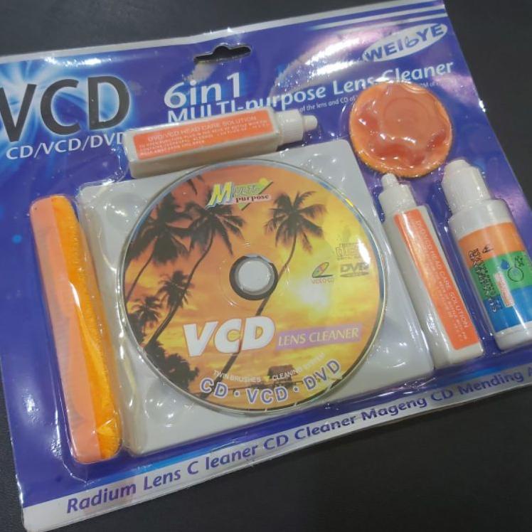 Diskon s/d 40% VCD CLEANER 6 IN 1 MULTI PURPOSE - ALAT PEMBERSIH OPTIK DVD PLAYER / CD ROM KOMPUTER / PLAYER MOBIL