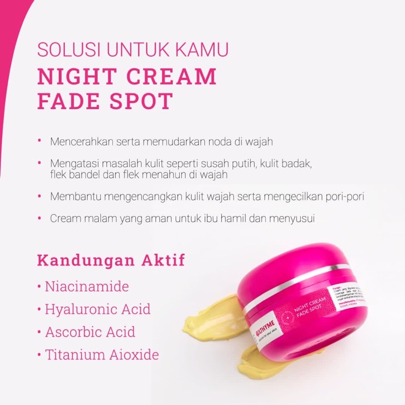 NIGHT CREAM FADESPOT ULTHYME SKINCARE/NIGHT FLEK ULTHYME