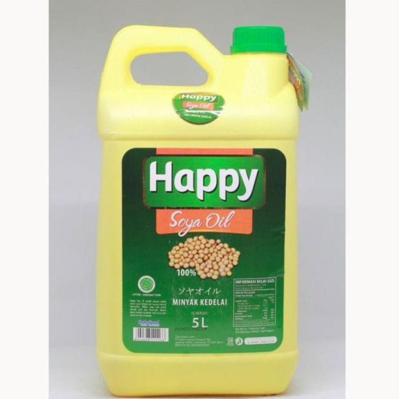 Jual Happy Soya Oil Minyak Kedelai 5 Liter Shopee Indonesia