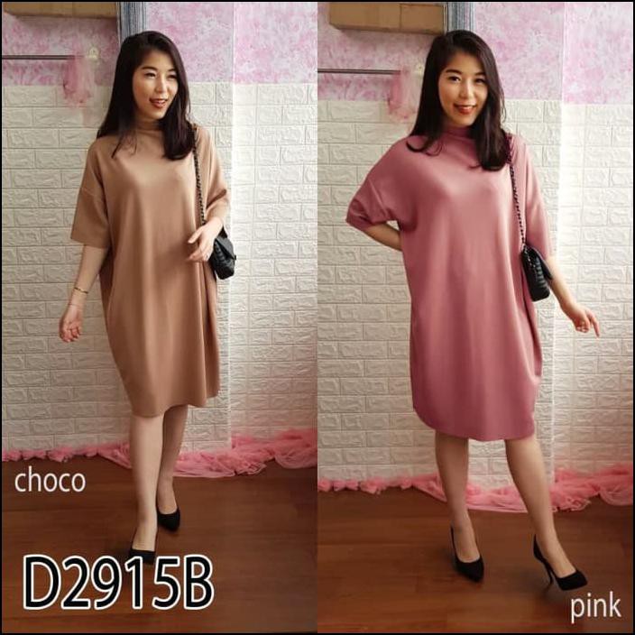 DRESS WANITA CASUAL BIG SIZE JUMBO POLOS SIMPLE BATWING D2915