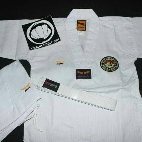 Dobok Pemula Empro Kerah Putih Taekwondo