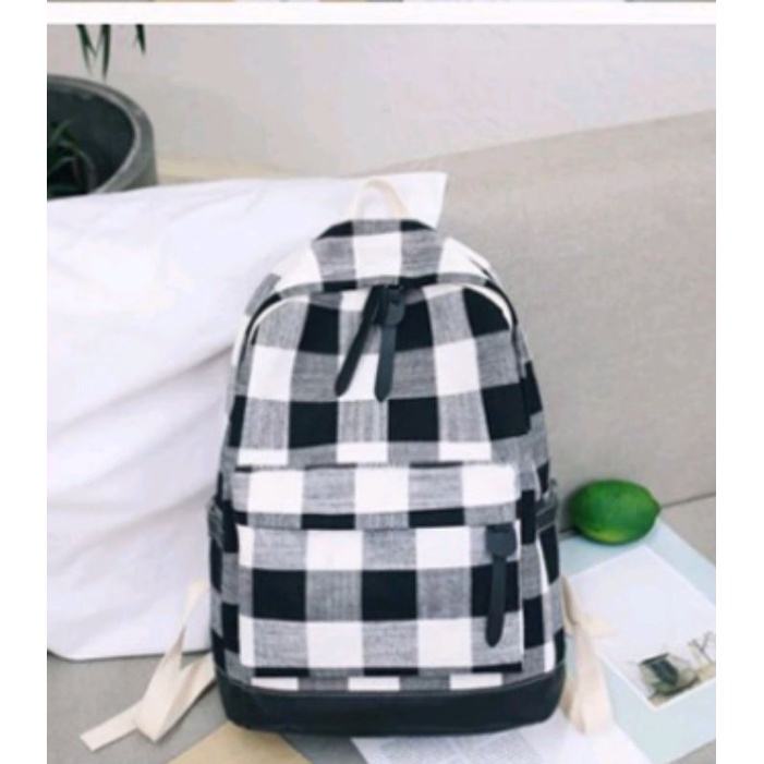 Ransel anak murah backpack korea ransel kotak kotak backpack murah ransel anak tas sekolah anak