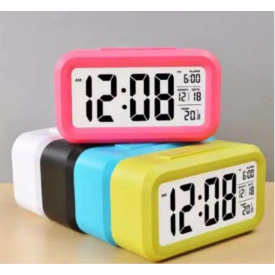 Jam Meja Digital Weker LED Digital Clock Digital Smart Alarm Kotak