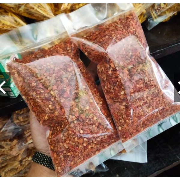 

Cabe bubuk kasar Cabe Kering Chili Flake pedas Dry chili 100g