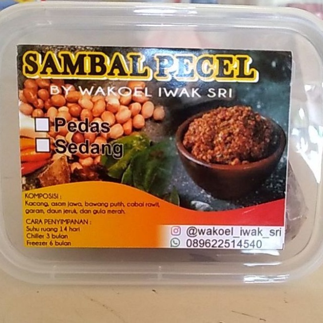 

Sambal Pecel Khas Kediri (nett.250gr)