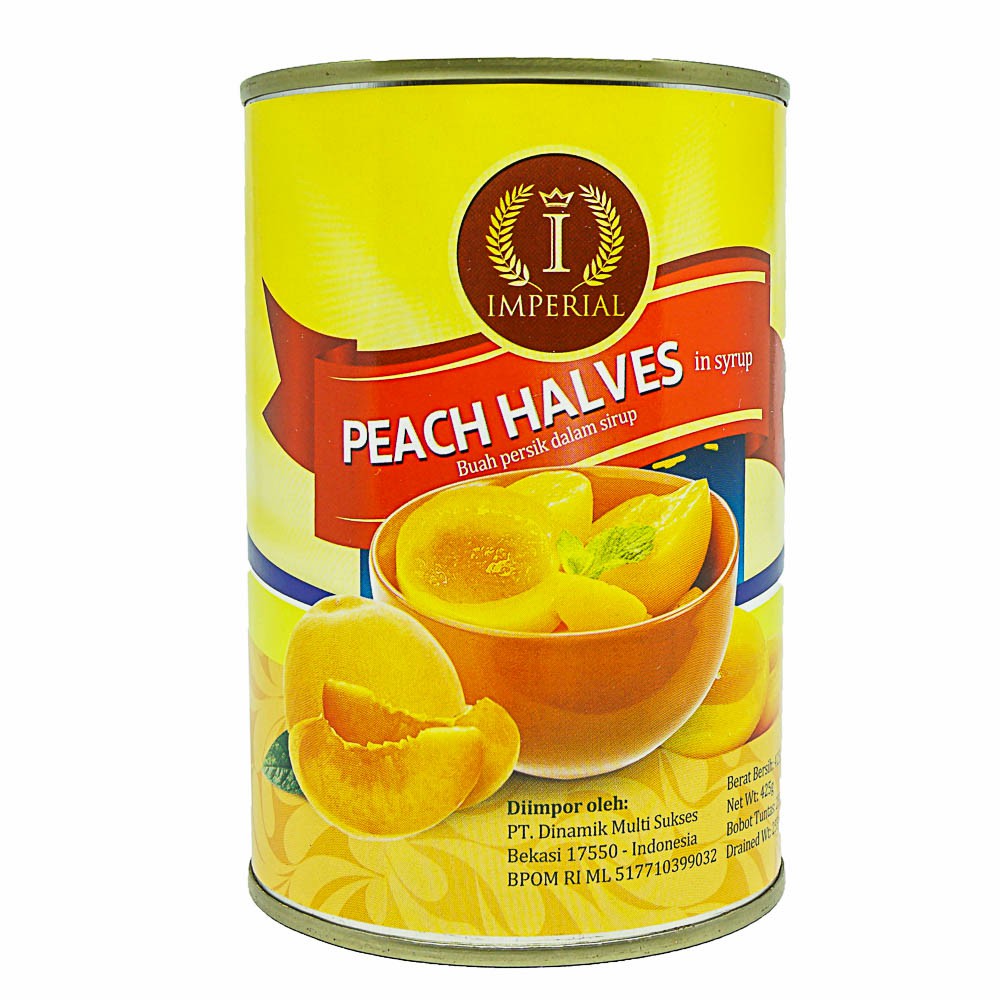 Imperial Peach Halves in Syrup 425gr – Buah Persik Dalam Sirup