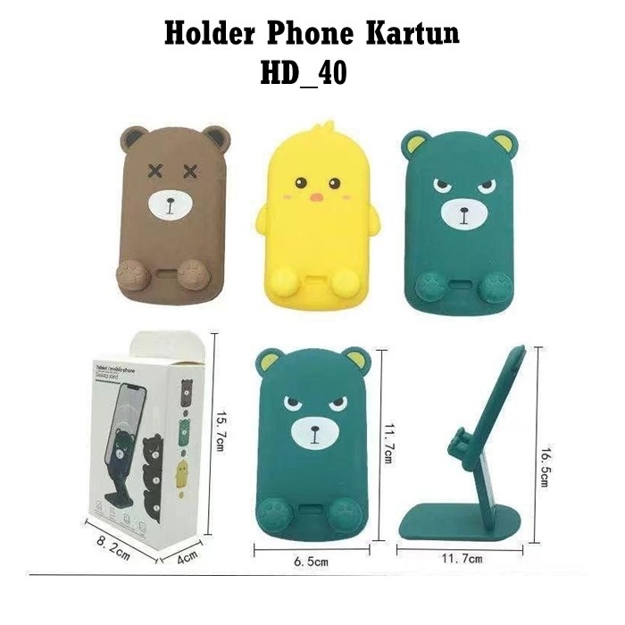 Holder Handpone HD-40 Karakter Kartun Stand HP / Tablet Lucu