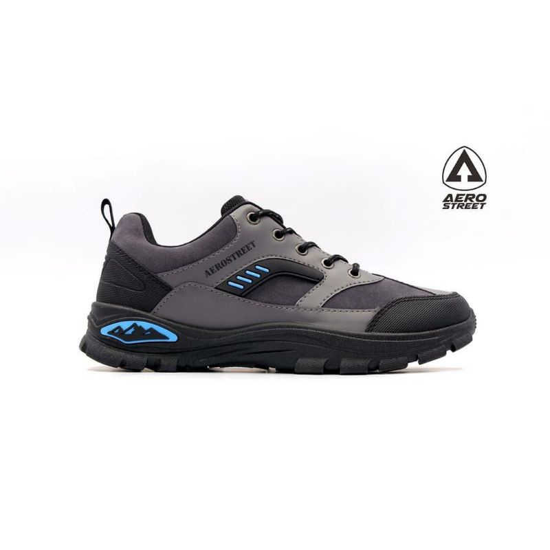 Sepatu Outdoor / Adventure / Aerostreet Ormond Hitam Abu Tua Biru / Size 42