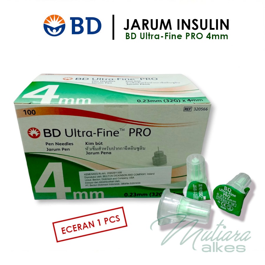 SATUAN / ECERAN - Insulin BD Ultrafine 32G - 4mm (0.23 X 4mm)