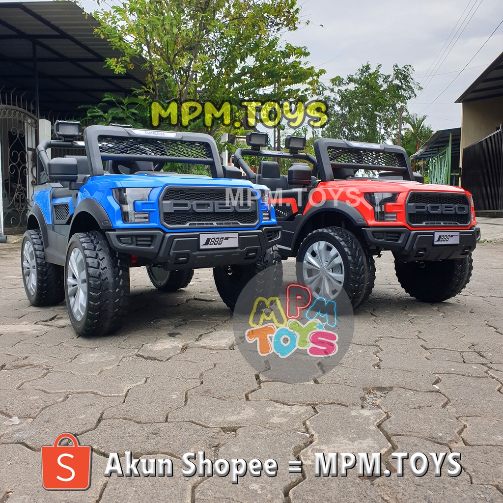 Mainan Mobil Aki Jeep Ban Karet 12V JEEP Aki Anak Remot ORIGINAL MPMToys Mobilan