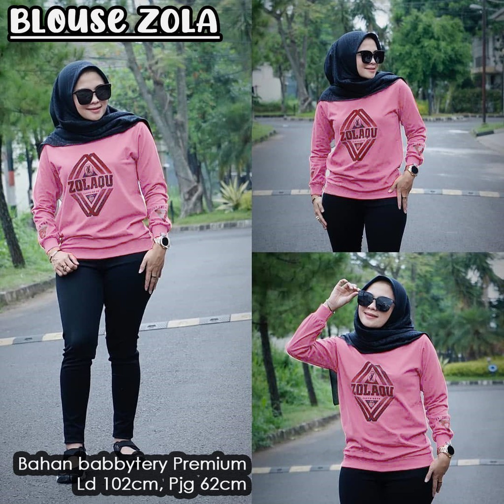 FASHION WANITA BLOUSE ZOLA 5WARNA BABYTERRY DMR