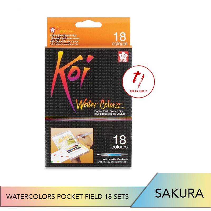 

SAKURA KOI WATERCOLOR POCKET FIELD PALLETE 18 COLOURS