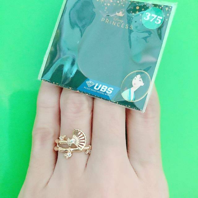 Cincin princess mulan kipas kadar 375 UBS