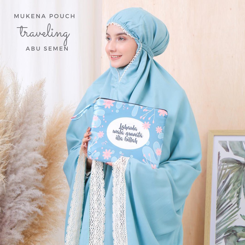 Mukena Katun Rayon Renda Pouch Traveling