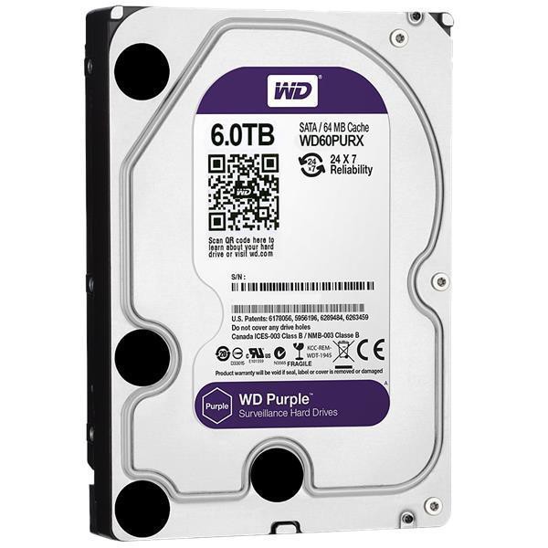 WD Caviar Purple 6TB - HD Hardisk Internal 3.5&quot; for CCTV Surveillance