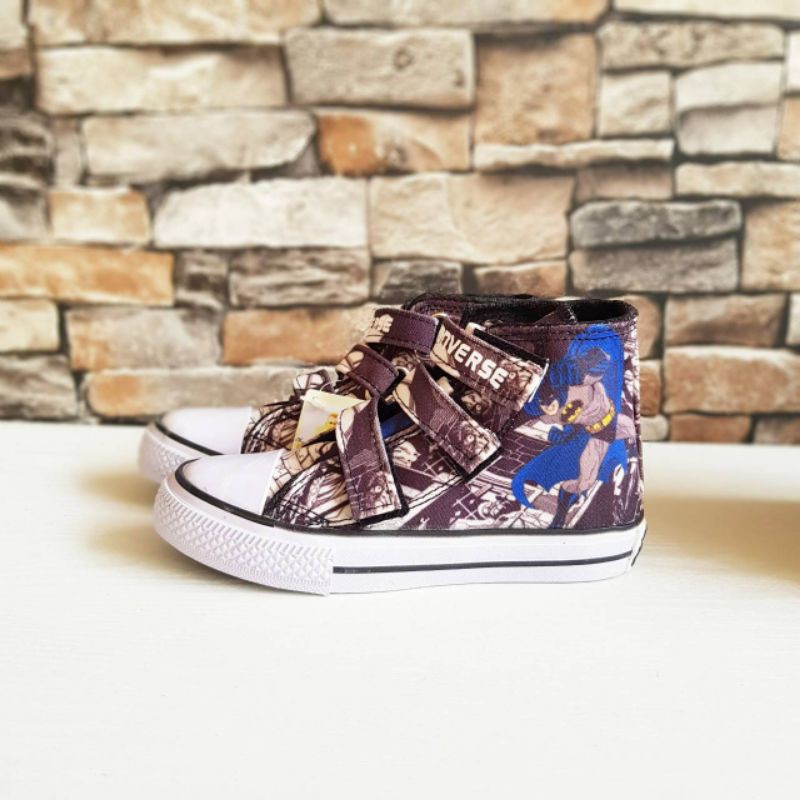 Converse Batman Sepatu Sneakers Anak Laki Laki dan Perempuan Hitam