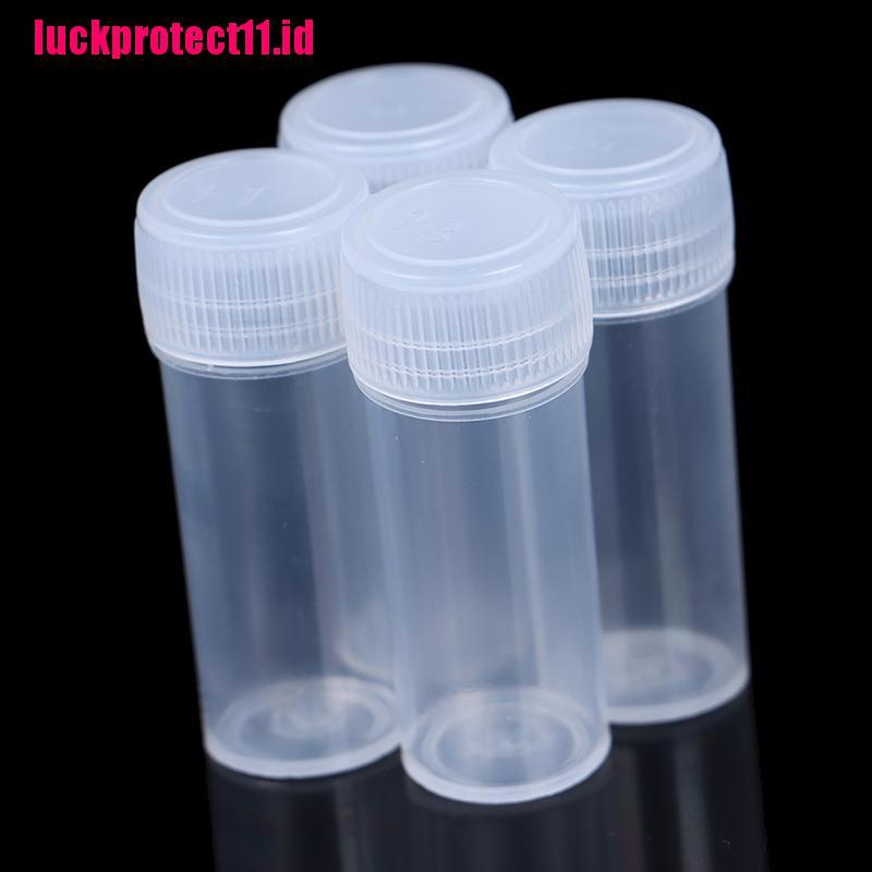 【LUCK11】5ml Plastic Sample Bottle Test Tube Mini Small Bottles Vials Storage Containers