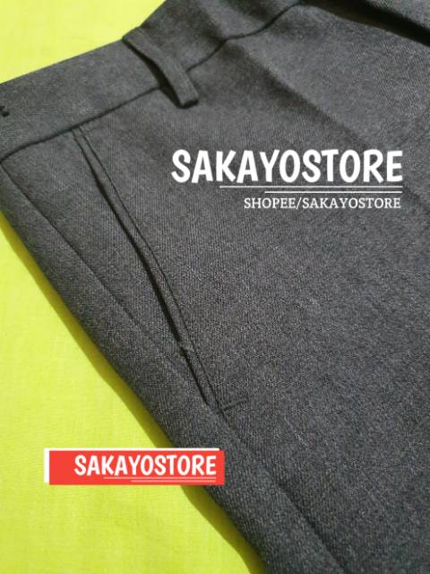 SAKAYO - Celana Kantor Formal Kerja Pria Slimfit Bahan Dasar Kain