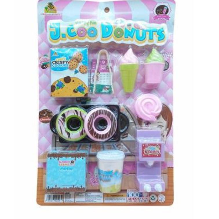 [ BISA  ] MAINAN ANAK PEREMPUAN CEWEK MASAK-MASAKAN MINIATUR JCO DONUTS 1 SET L94F